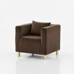 FOTEL CUBO VELVET – MOCHA