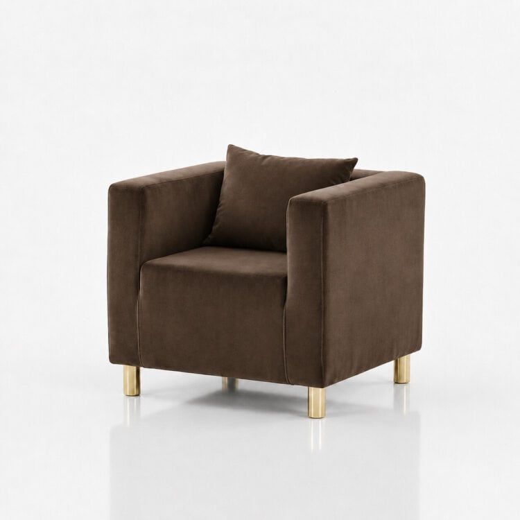 FOTEL CUBO VELVET – MOCHA