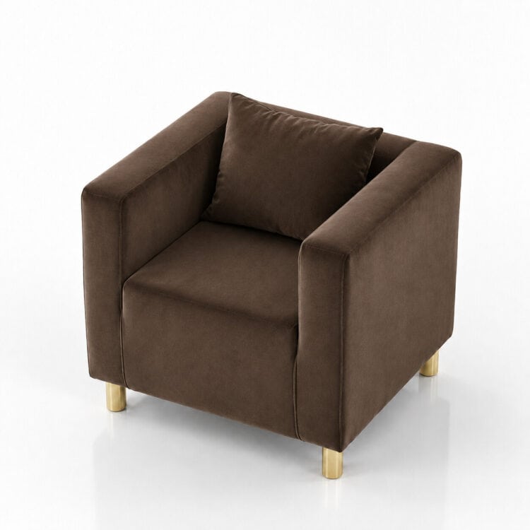Fotel Cubo Velvet Mocha2