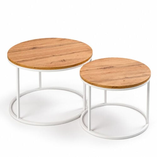 STOLIKI ROUNDI WHITE WOOD