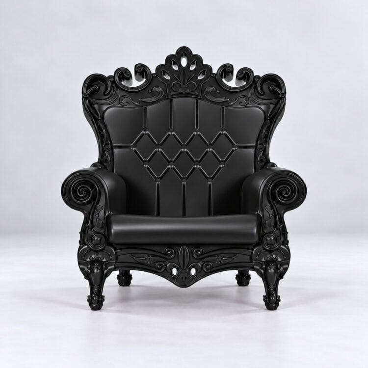 czarny-tron-fotel-throne-abyss-black-wypożyczalnia-eventomat